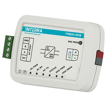 ITR830-0018 Шлюз KNX для интеграции кондиционеров Alarko VRF AC, двусторонняя коммуникация, сцены, логические функции, в установочную коробку, 88x62x27 мм.  - фотография 2