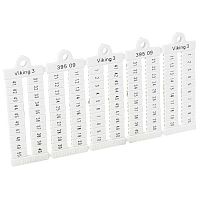 039509 Листы с этикетками для клеммных блоков Viking 3 - горизонтальный формат - шаг 5 мм - цифры от 1 до 5