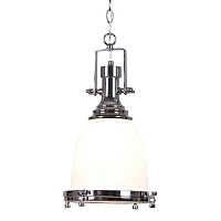 LSP-9613 MONSEY Подвесной светильник, цвет основания - хром, плафон - стекло (цвет - белый), 1x60W E27