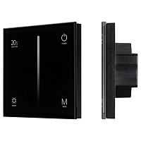 034780 Панель SMART-P6-DIM-G-IN Black (12-24V, 4x3A, Sens, 2.4G) (Arlight, IP20 Пластик, 5 лет)
