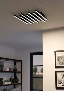 900597 900597 Потолочный светильник PADULARI, LED 25,6W, 3800lm, L535, B470, H50, алюминий, сталь, черный/пластик, белый  - фотография 2