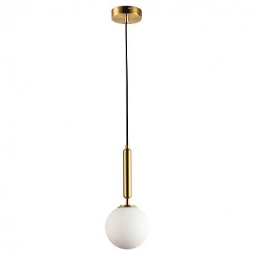 LSP-8586 Cleburne Подвесные светильники, цвет основания - матовое золото, плафон - стекло (цвет - белый), 1x40W G9