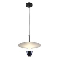 LSP-7081 Подвесной светильник, цвет основания - черныйсиний, плафон - металл (цвет - белый), 1х6W led