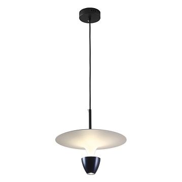 LSP-7081 Подвесной светильник, цвет основания - черныйсиний, плафон - металл (цвет - белый), 1х6W led