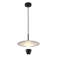 LSP-7079 Подвесной светильник, цвет основания - черныйчерный, плафон - металл (цвет - белый), 1х6W led