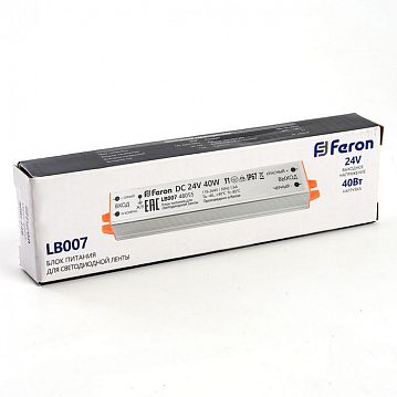 48055 Трансформатор электронный для светодиодной ленты 40W 24V (драйвер), LB007 FERON  - фотография 6