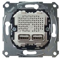 Механизм розетки USB Schneider Electric, скрытый монтаж, MTN4366-0100