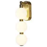 4014-1W Gubbare настенный светильник D120*W80*H310, LED*7W, 560LM, 4000K, included; каркас цвета золота, плафон состоит из акриловых шаров белого цвета, 4014-1W