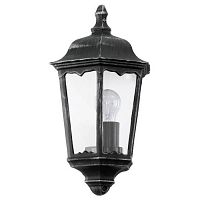 93459 93459 Уличный светильник настенный NAVEDO, 1х60W(E27), H430, литой алюм., черный, серебр. патина/сте
