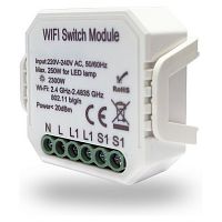 RL1001-SM RL1001-SM Одноканальное Wi-Fi реле-выключатель 1 x 2300 Вт / 250 Вт для LED