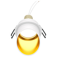 DL044-01-GU10-W Downlight Lipari Встраиваемый светильник, цвет: Белый с Золотом 1x35W GU10