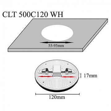 CLT 500C120 WH 3000K Светильник встроенный  - фотография 2