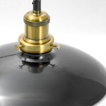 LSP-9604-3 Подвесной светильник, цвет основания - черныйбронзовый, плафон - металл (цвет - черный), 3х60W E27  - фотография 2