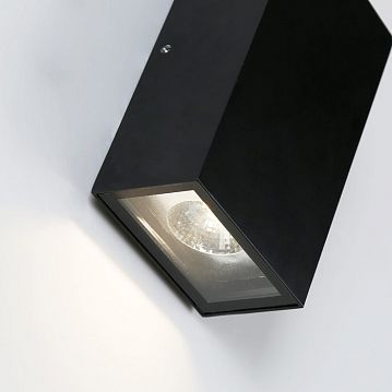 2681-2W Lenis уличный светильник D55*W90*H160, 2*LED*3W, 420LM, 3000K, IP54, included; каркас черного цвета, стеклянный рассеиватель белого цвета, два источника света  - фотография 5