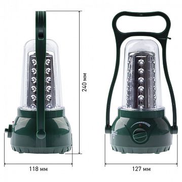 C0045555 Фонарь кемпинговый светодиодный Трофи TK35 аккумуляторный с диммером яркий походный светильник зеленый  - фотография 9