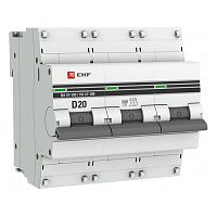 Автоматический выключатель 3P 20А (D) 10kA ВА 47-100 EKF PROxima