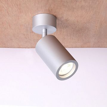 2803-1U Angularis потолочный светильник D60*H175, 1*GU10*35W, excluded; накладной светильник, поворотный плафон, серебряный цвет каркаса  - фотография 4