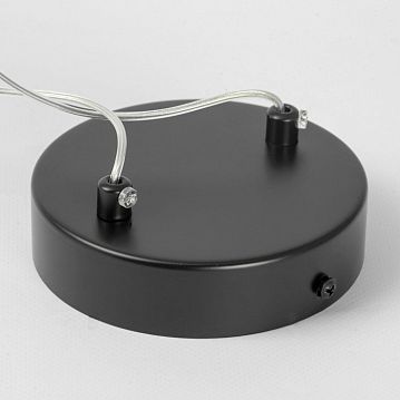 LSP-7089 Подвесной светильник, цвет основания - черный, плафон - стекло (цвет - прозрачный), 3+1х3х25+13W G9+LED  - фотография 5
