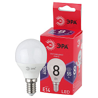 Б0045358 Лампочка светодиодная ЭРА RED LINE LED P45-8W-865-E14 R E14 / Е14 8Вт шар холодный дневной свет