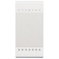 N4005N Выключатель 1-клавишный кнопочный BTicino LIVING LIGHT, скрытый монтаж, белый, N4005N