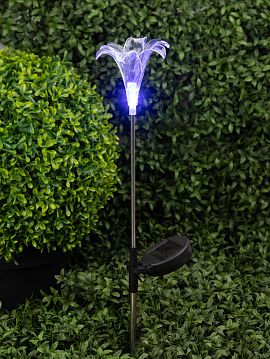 Б0053379 Светильник уличный ЭРА ERASF22-19 Лилия на солнечных батареях садовый 75 см  - фотография 2