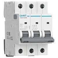 320841 Автоматический выключатель Chint NB8 3P 10А (K) 10кА, 320841