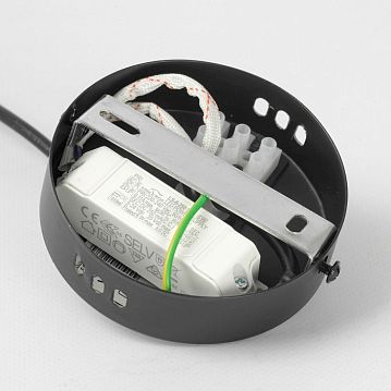 LSP-7080 Подвесной светильник, цвет основания - черныйБелый, плафон - металл (цвет - белый), 1х6W led  - фотография 7