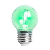 48935 Лампа светодиодная, (2W) 230V E27 зеленый G45 прозрачная, LB-383