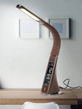 Б0031610 Настольный светильник ЭРА NLED-461-7W-BR светодиодный коричневый, Б0031610  - фотография 2