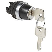 023954 Переключатель с ключом № 455 - Osmoz - для комплектации - без подсветки - IP 66 - 2 положения с фиксацией и ключ - 90°