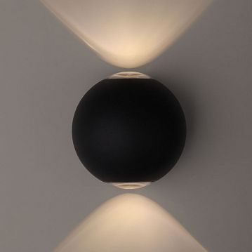 Б0034609 WL11 BK Подсветка ЭРА Декоративная подсветка светодиодная ЭРА 2*1Вт IP 54 черный (20/400)  - фотография 3