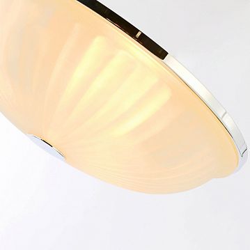 2753-3C Costa потолочный светильник D300*H85, 3*E14*40W, excluded; каркас цвета хром, плафон из рифленого матового белого стекла  - фотография 3