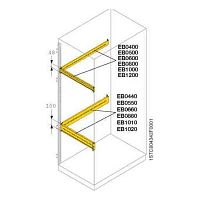 EB0880 Профиль L=800 H=100 для монтажа аксессуаров(2шт)