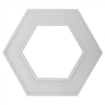 Б0050556 Светильник светодиодный Geometria ЭРА Hexagon SPO-124-W-40K-051 51Вт 4000К 3900Лм IP40 800*800*80 белый подвесной  - фотография 5