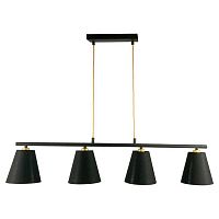 YUKON Линейно-Подвесной светильник, цвет основания - черный, плафон - ткань (цвет - черный), 4x40W E14, LSP-8054