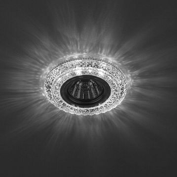Б0019202 DK LD3 SL/WH Светильник ЭРА декор c белой светодиодной подсветкой, прозрачный (50/1400)  - фотография 2