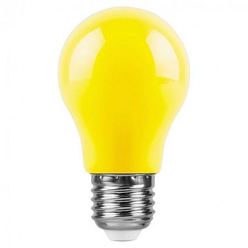 25921 Лампа светодиодная, (3W) 230V E27 желтый A50, LB-375  - фотография 2