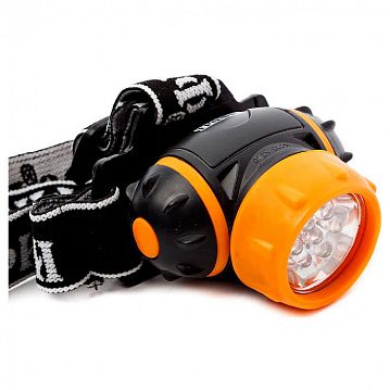 Б0002227 Фонарь налобный светодиодный Трофи TG7 на батарейках мощный яркий 4 режима оранжево-черный  - фотография 5