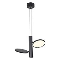 LSP-7084 Подвесной светильник, цвет основания - черный, плафон - акрил (цвет - белый), 2х6W led