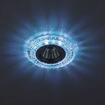 Б0019203 DK LD3 SL/WH+BL Светильник ЭРА декор cо светодиодной подсветкой( белый+голубой), прозрачный (50/1750)  - фотография 2
