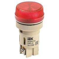BLS40-ENR-K04 Лампа ENR-22 сигнальная d22мм красный неон/240В цилиндр IEK
