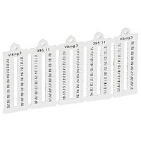039511 Листы с этикетками для клеммных блоков Viking 3 - горизонтальный формат - шаг 5 мм - цифры от 101 до 200