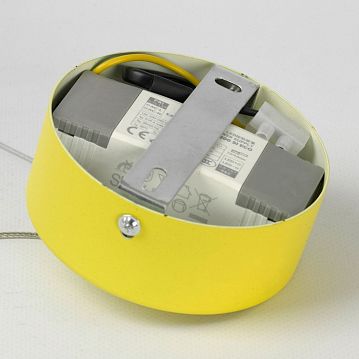 LSP-7086 Подвесной светильник, цвет основания - желтый, плафон - акрил (цвет - белый), 2х6W led  - фотография 6