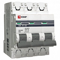 mcb4763-3-16D-pro Автоматический выключатель EKF PROxima 3P 16А (D) 4.5кА, mcb4763-3-16D-pro