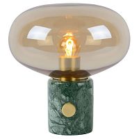03520/01/62 CHARLIZE Настольная лампа E27/40W Amber glass/Green marb, 03520/01/62