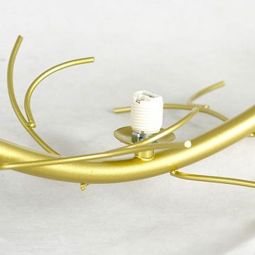 LSP-8748 Линейно-Подвесной светильник, цвет основания - матовое золото, плафон - керамика (цвет - белый), 6х25W G9  - фотография 6