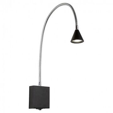 18293/03/30 BUDDY Бра LED 3W flex L54 (8x8x2,5cm) Black, 18293/03/30