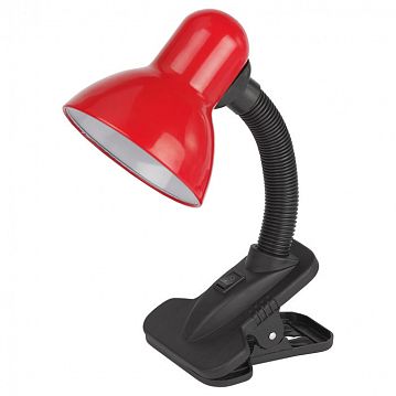 Б0035061 Настольный светильник ЭРА N-212-E27-40W-R на прищепке красный, Б0035061