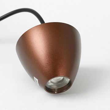 LSP-7082 Подвесной светильник, цвет основания - черныйкрасный, плафон - металл (цвет - белый), 1х6W led  - фотография 2