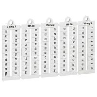 039520 Листы с этикетками для клеммных блоков Viking 3 - горизонтальный формат - шаг 6 мм - цифры от 1 до 1